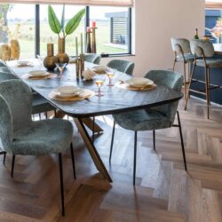 Eettafel Hayley dark coffee 280