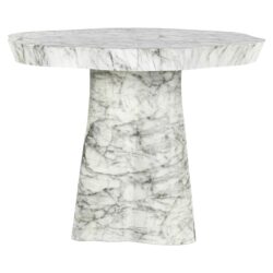 Outdoor eettafel Rockyard white marble look 100Ø