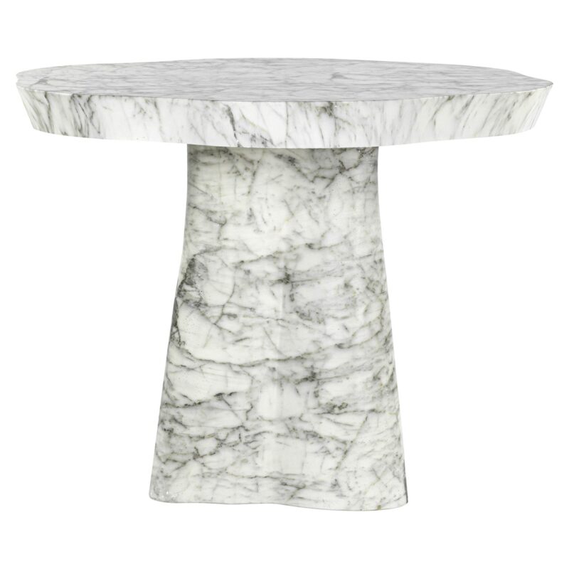 Outdoor eettafel Rockyard white marble look 100Ø