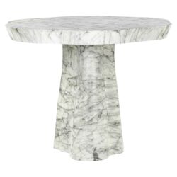 Outdoor eettafel Rockyard white marble look 140Ø