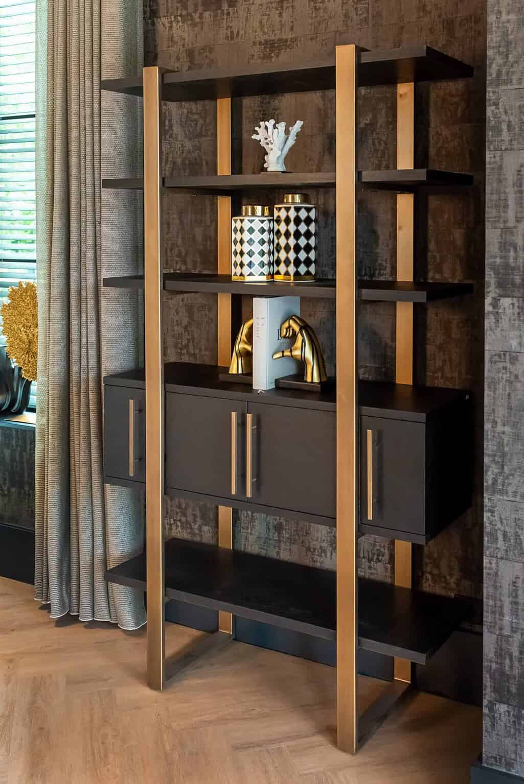 Wandkast Cambon dark coffee, detailfoto 18