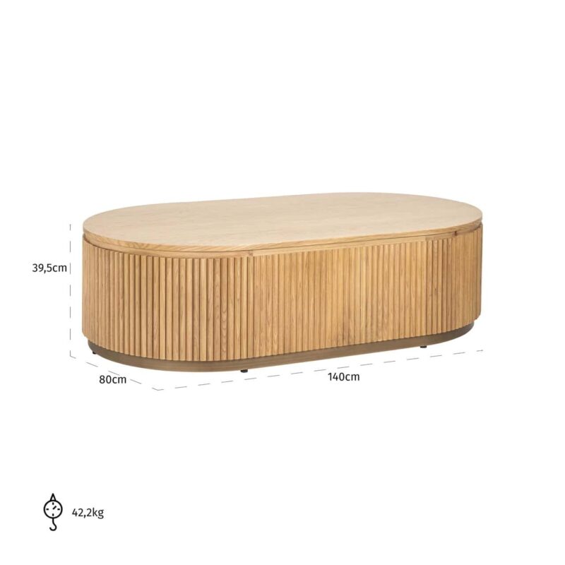 Salontafel Belfort natural oak