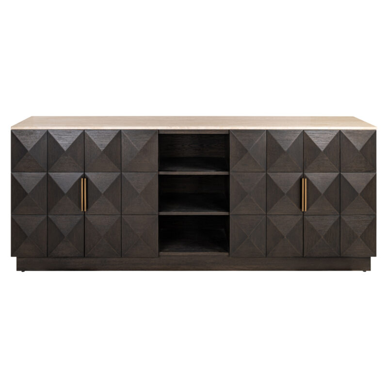 Dressoir Claremont brown  4-doors 2-shelves