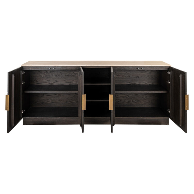 Dressoir Claremont brown  4-doors 2-shelves