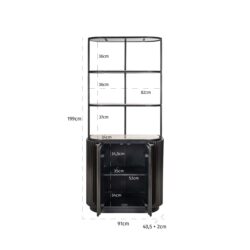 Opbergkast Hampton dark brown