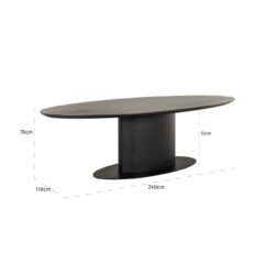Eettafel Gordon dark coffee 240