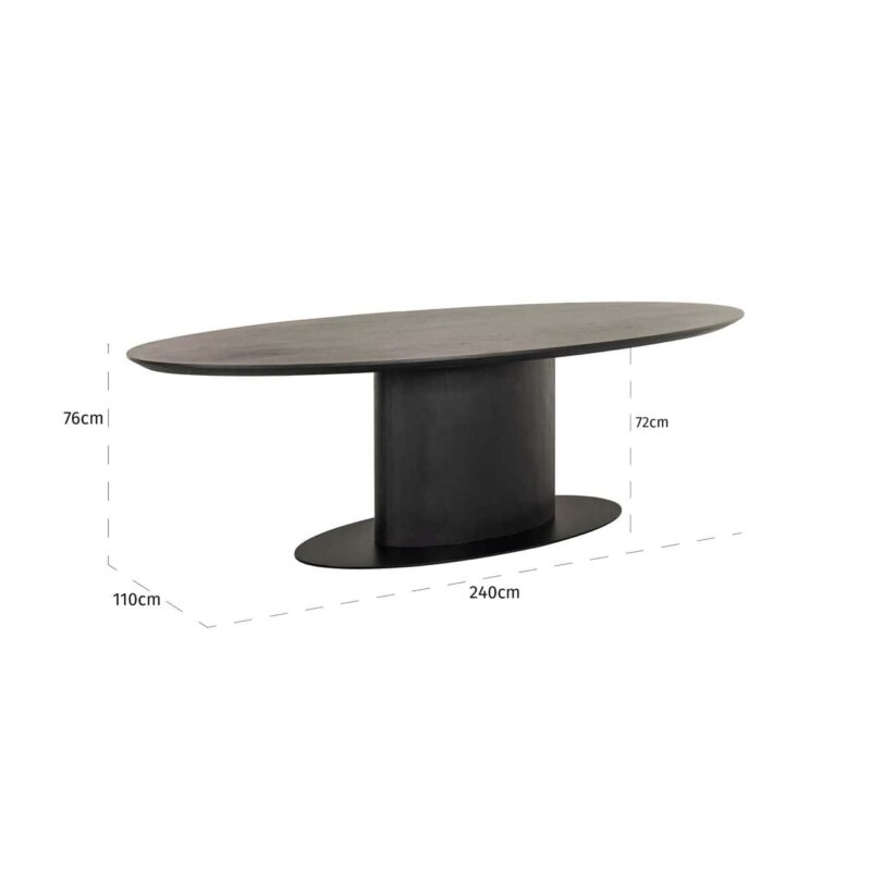 Eettafel Gordon dark coffee 240