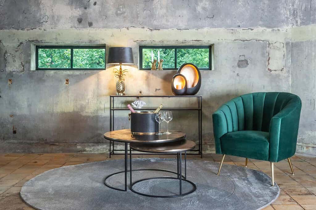 Couchtisch Asher in Champagner-Gold (2er-Set) von Richmond Interiors, Detailfoto 12