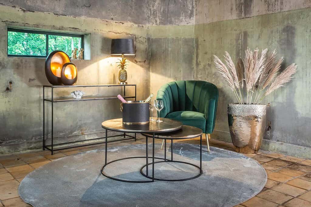 Couchtisch Asher in Champagner-Gold (2er-Set) von Richmond Interiors, Detailfoto 14