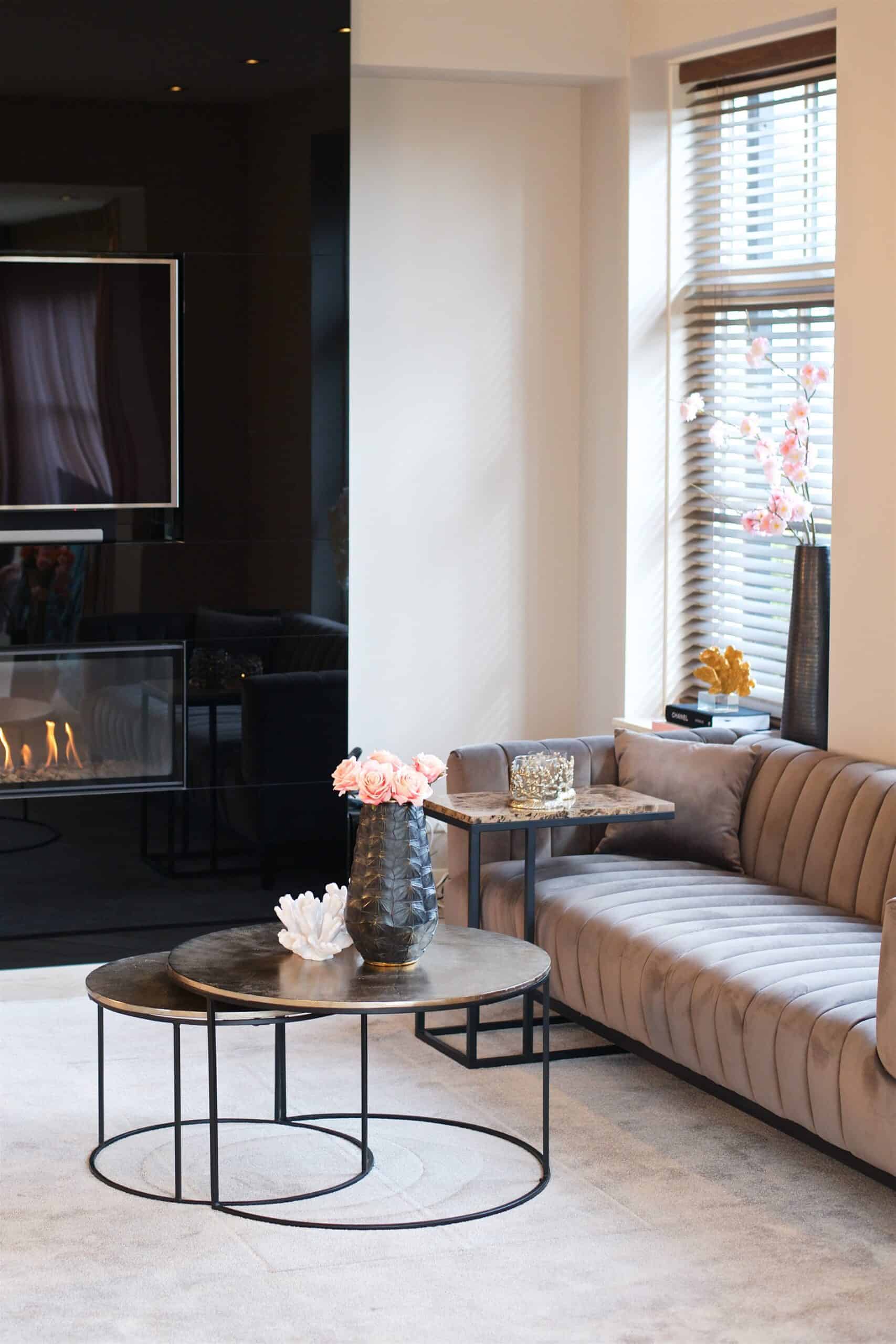 Couchtisch Asher in Champagner-Gold (2er-Set) von Richmond Interiors, Detailfoto 17