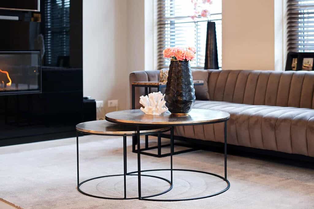 Couchtisch Asher in Champagner-Gold (2er-Set) von Richmond Interiors, Detailfoto 7