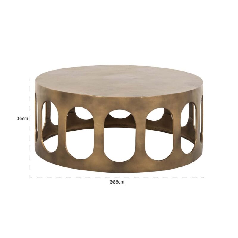 Salontafel Du Pont brushed gold