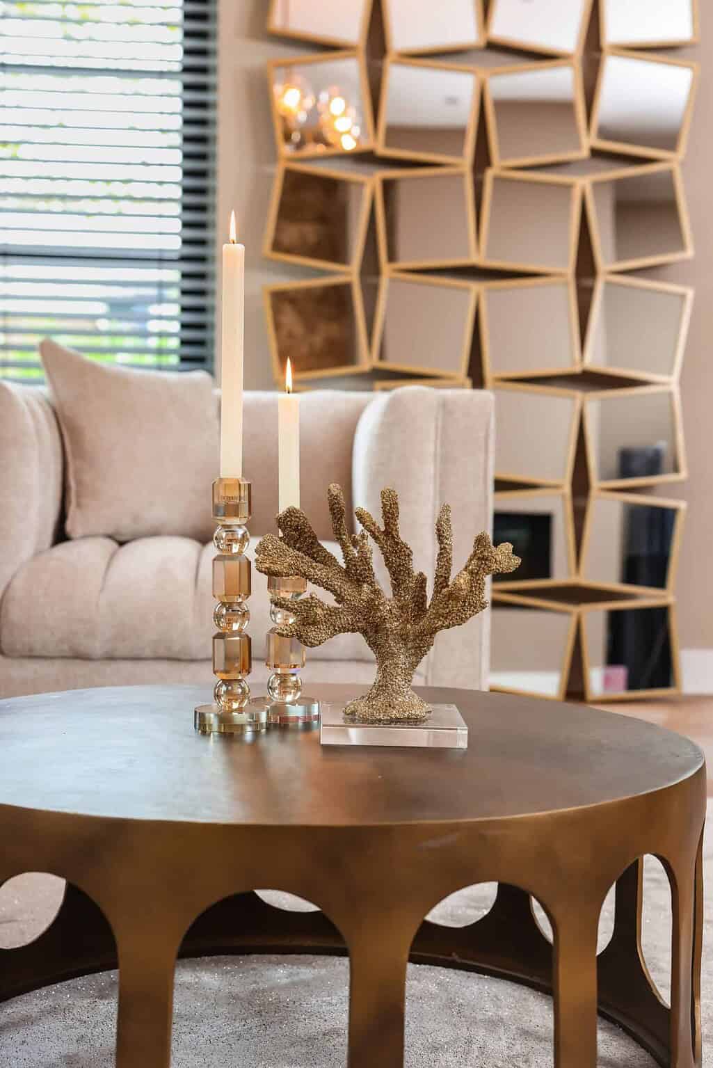 Salontafel Du Pont brushed gold
