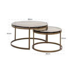 Salontafel Cleo gold (Set of 2)
