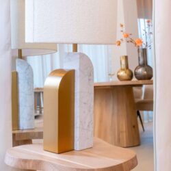 Bijzettafel Riva natural oak vanaf onder, eiken, afmetingen