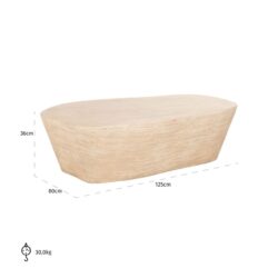 Salontafel Fictus beige 125