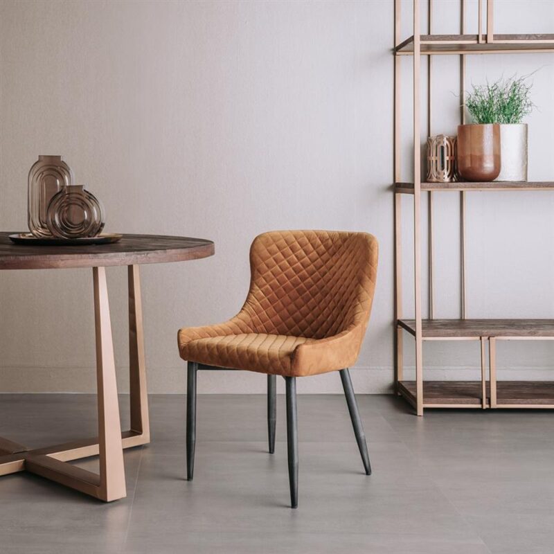 Oledo Stoel - fabric Bluvel 68 yellow