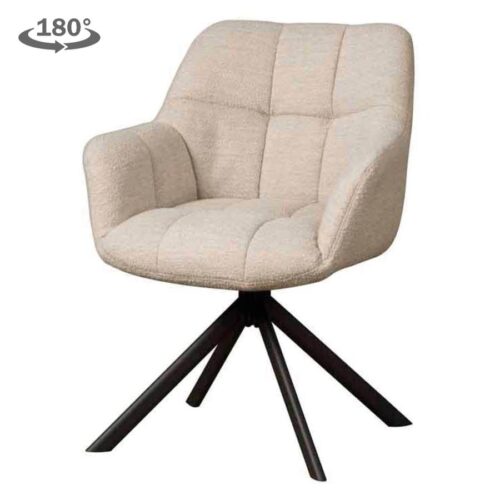 Draaibaarheid van Alba armstoel Alpine naturel 01