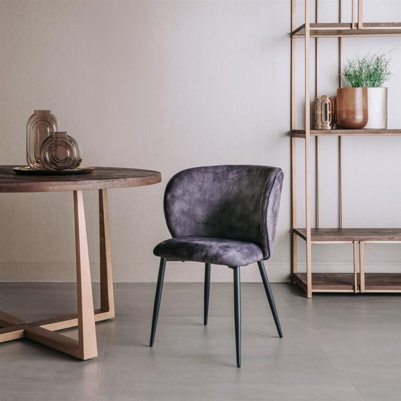 Perano Stoel - fabric Adore 29 Dark grey