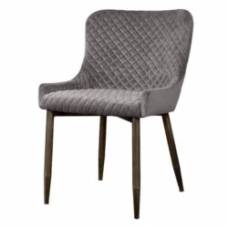 Oledo Stoel - fabric Bluvel 14 grey