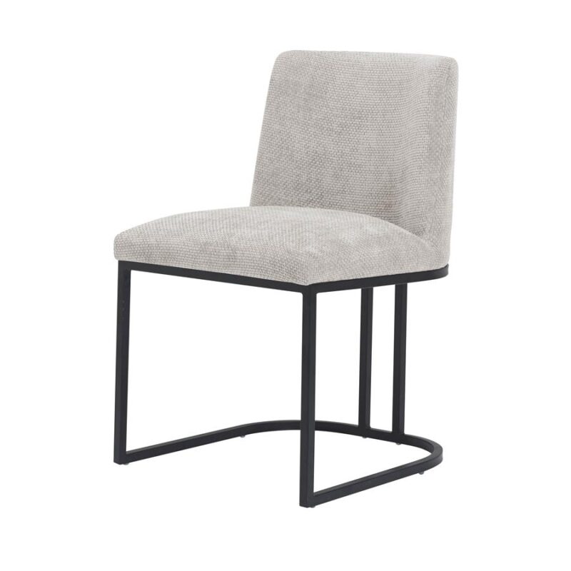 Detail van de stof van de Archi eetkamerstoel in creamkleur