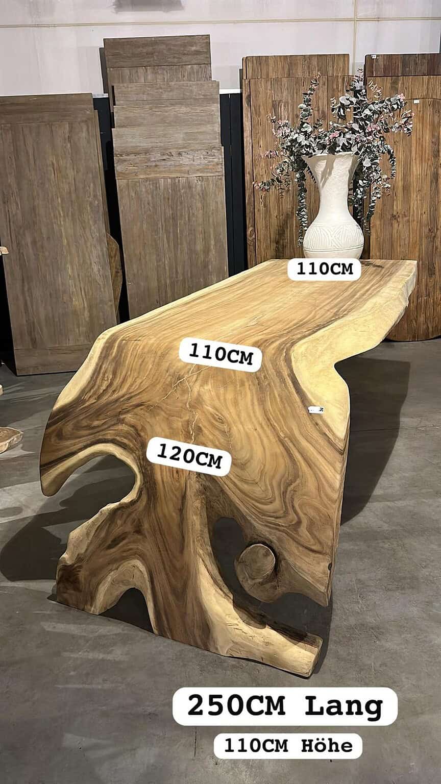 Bartafel suarhout waterval Guanacaste 250cm suarhout in bruin Mokana