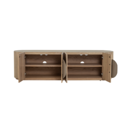 Textuur van Allure TV-meubel wit wash 180 cm, oak veneer