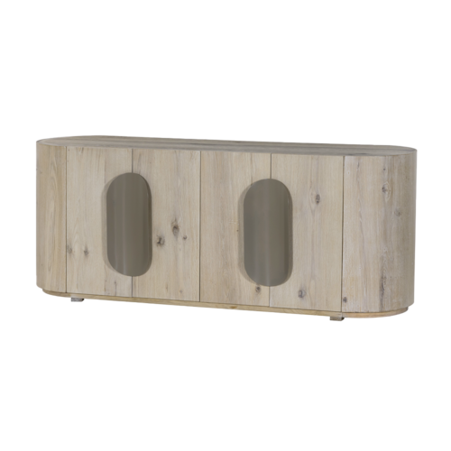 Detail van de Allure dressoir wit was 180 cm