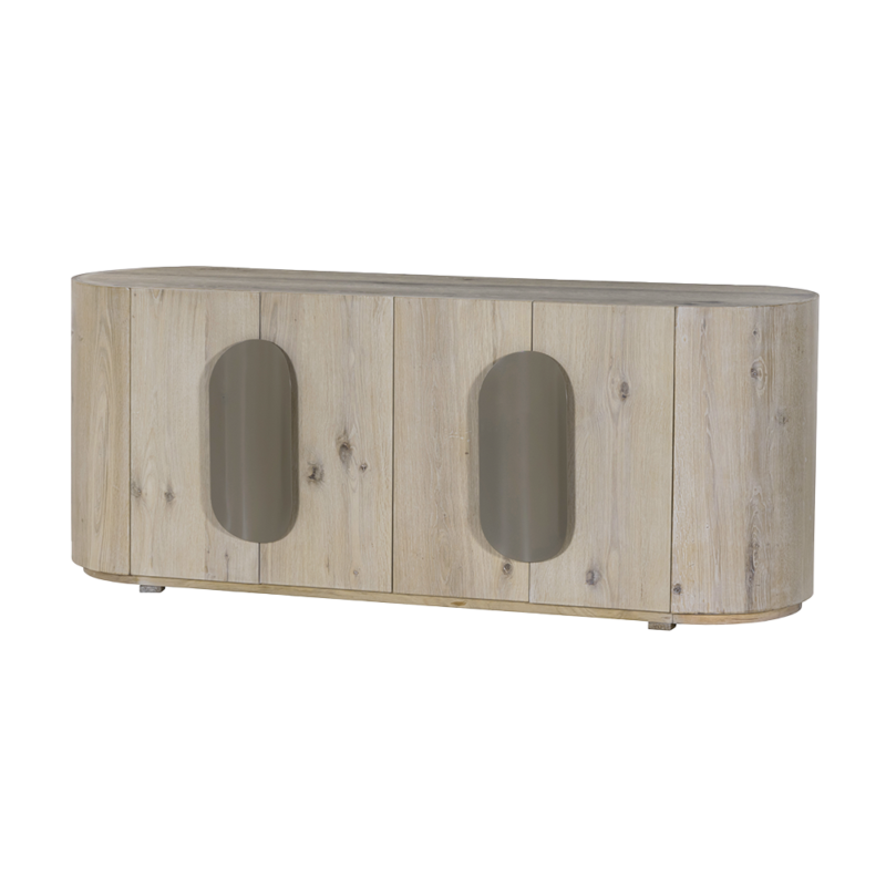 Detail van de Allure dressoir wit was 180 cm