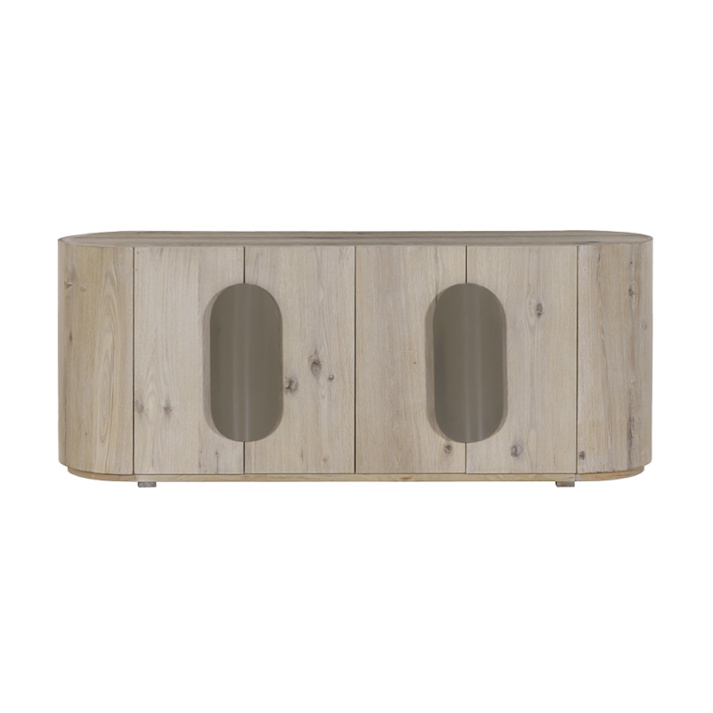 Textuur van de Allure dressoir wit was 180 cm