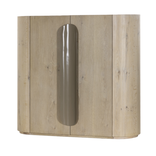 Detail van deuren van Allure opbergkast white wash 150 cm