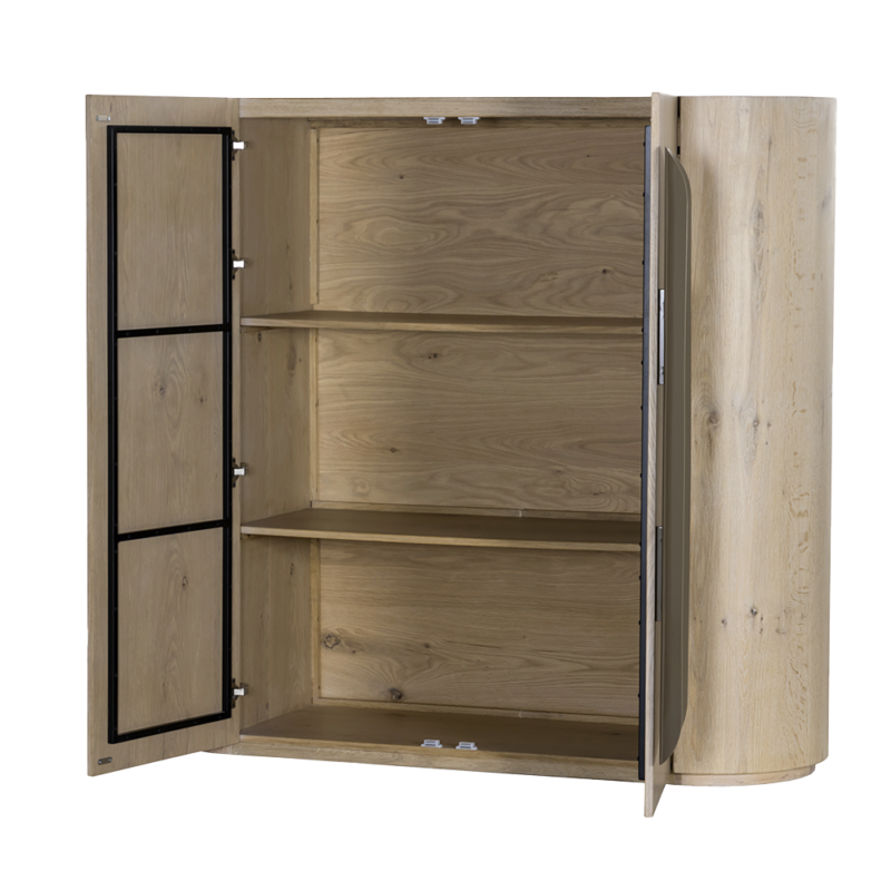 Allure opbergkast white wash 150 cm in een moderne woonkamer