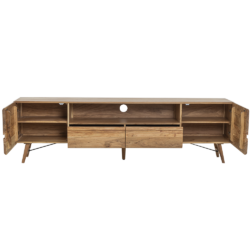 Aura TV-meubel naturel in een interieur setting