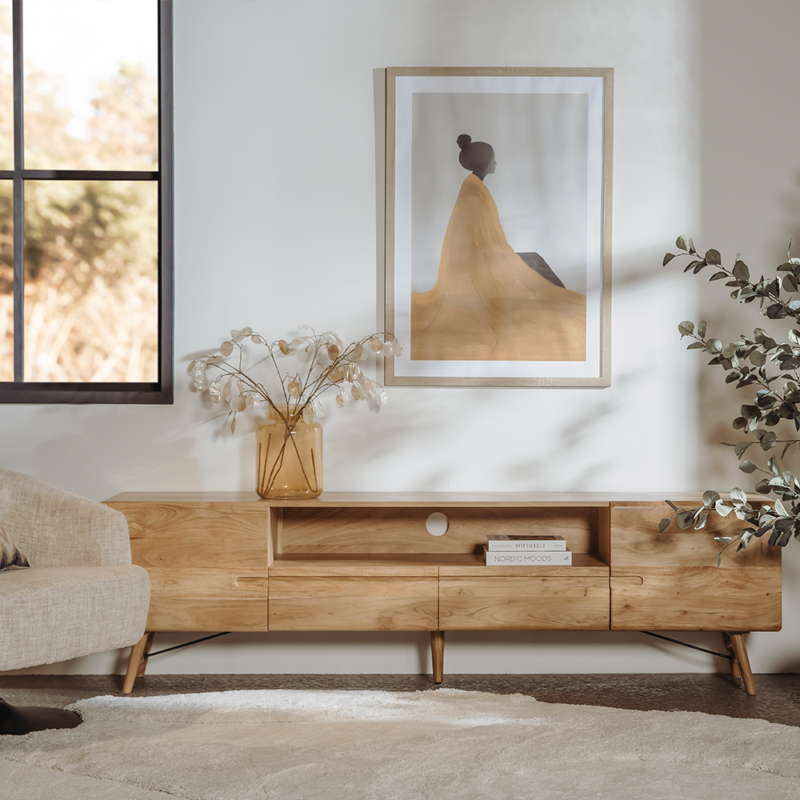 Aura TV-meubel naturel 210 cm