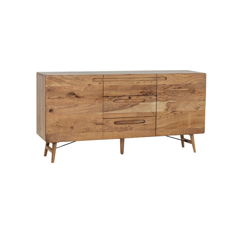 Detail van het Aura dressoir, natuurlijke kleur en textuur