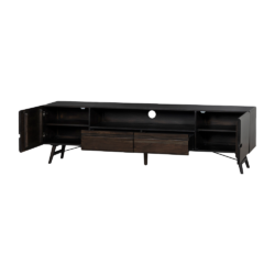 Aura TV-meubel espresso in een interieur, landelijk modern stijl