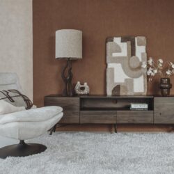 Perspectief van het Aura TV-meubel espresso vanaf boven