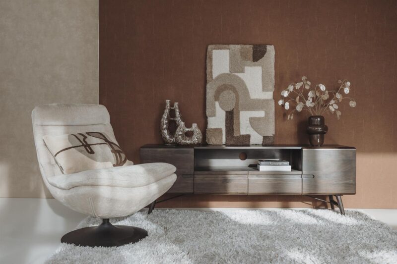 Perspectief van het TV-meubel espresso vanaf boven