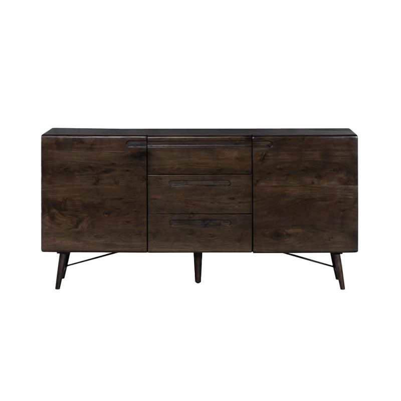 Aura dressoir espresso in interieur, bruin kleurtint, landelijk modern stijl