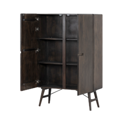 Aura opbergkast espresso 100 cm in interieur, bruin acacia