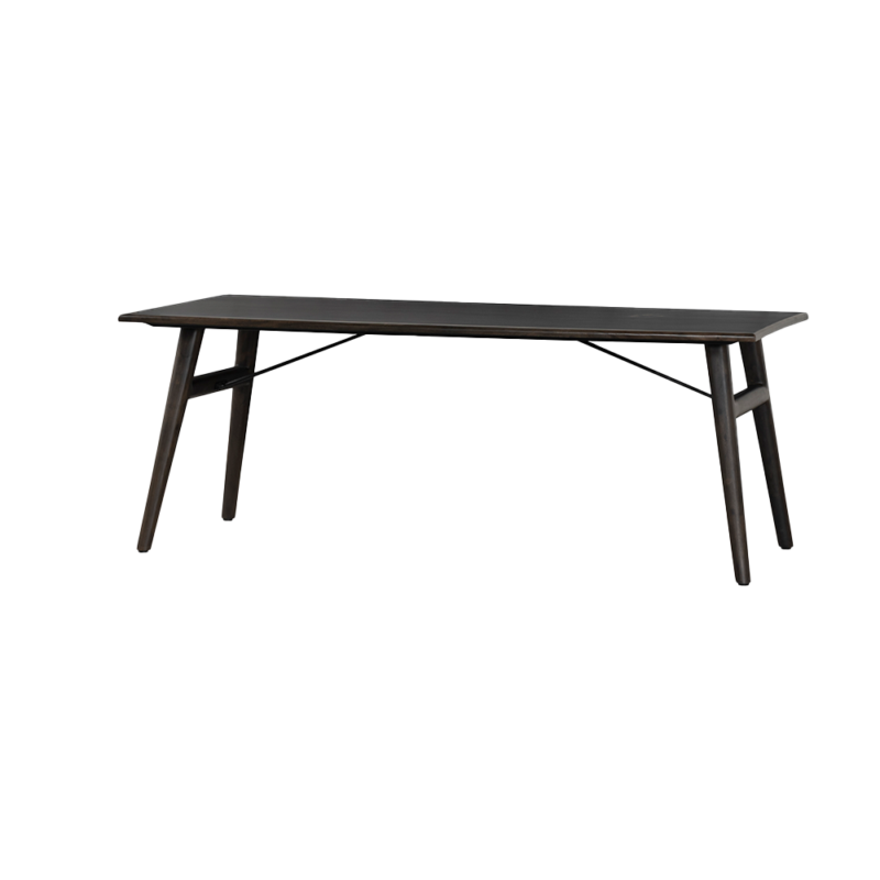 Detaillering van de espresso-houten tafelplank