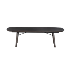 Textuur van de Aura salontafel deens ovaal espresso bruin