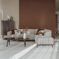 Aura salontafel deens ovaal espresso bruin in interieur