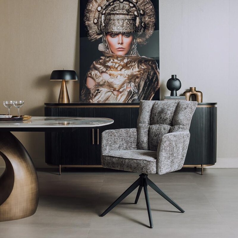 Bardi Armstoel - Haga 16 Charcoal