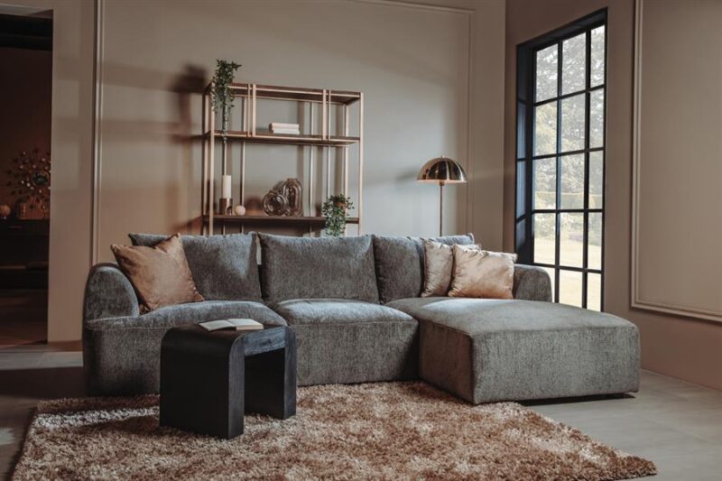 Canterbury 2 5-AL + Chaise R - Mona 464 Cement Grey