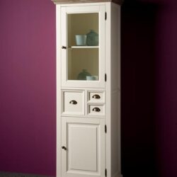 Detail Fleur vitrinekast 66 cm wit landelijk romantisch