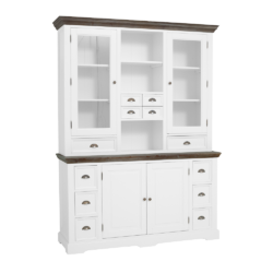 Detail van de Fleur buffetkast 164 cm, wit, landelijk romantisch stijl