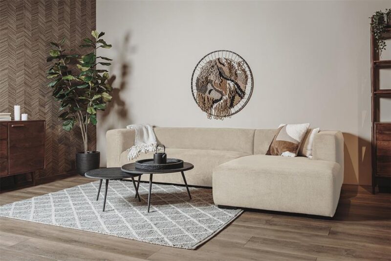 Glasgow 2 5-AL + Chaise R - Enjoy 100 Cream