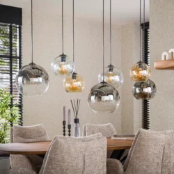 Hanglamp Multi Globe 4+3-lichts / Artic zwart