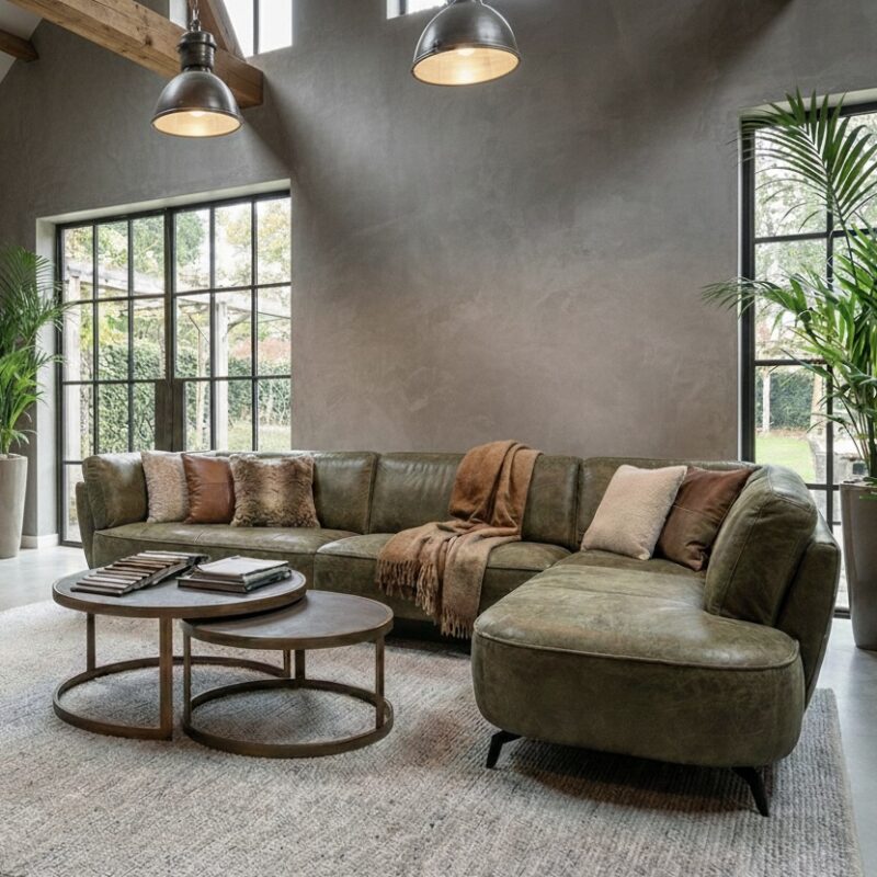 Hoekbank Sonate leder